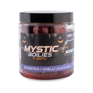 Magic Wolf - MYSTIC Boilies obalované Švestka/Chilli 22mm