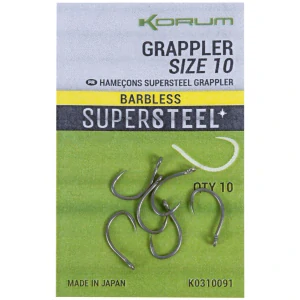 Korum Háček Grappler Barbless vel. 14 10ks