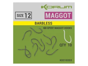 Korum Háček Maggot Barbless vel. 12 10ks