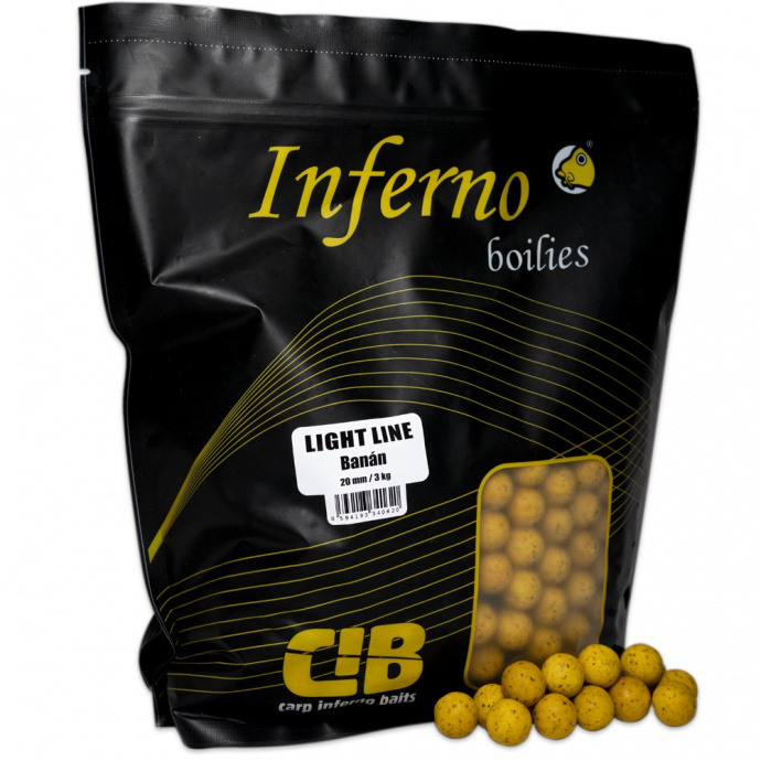 Boilie Carp Inferno LIGHT LINE Banán 3kg 20mm