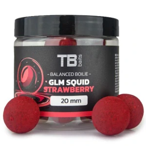 TB Baits Vyvážené Boilie Balanced + Atraktor GLM Squid Strawberry 100 g - 16 mm