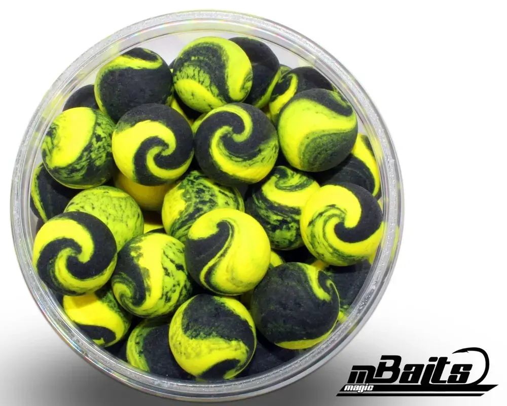 Pop Up boilie černo-žluté 15mm