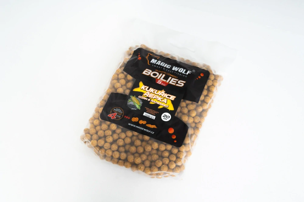 Magic Wolf boilies Kukuřice/Řepka 5kg