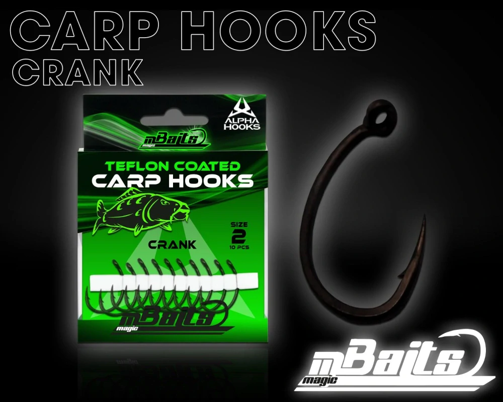 Speciálně zahnuté kaprové háčky s teflonovým potahem