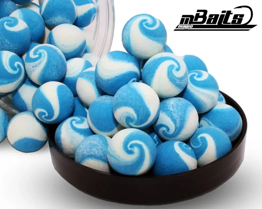 Pop Up boilies modro-bílé 15mm