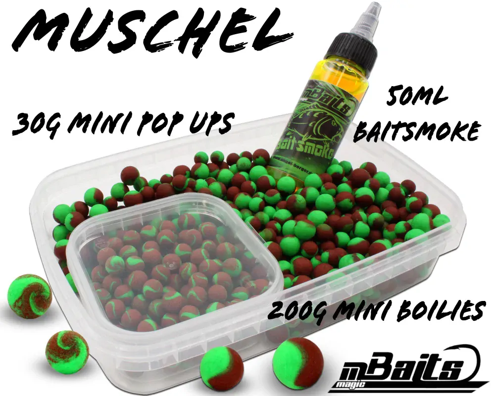 Mini boilies set Mušle GLM