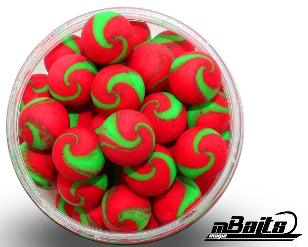 Pop Up boilies zeleno-červené 15mm