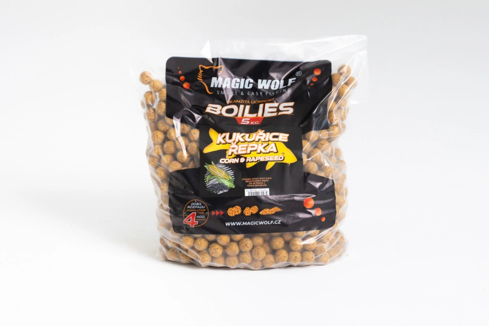 Magic Wolf boilies Kukuřice/Řepka 5kg