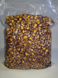 Vařená směs partiklú vakuovaná